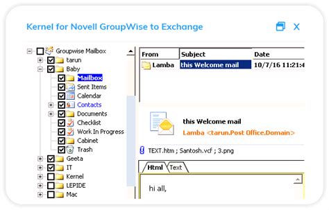 GroupWise to Exchange Software to Migrate GroupWise Emails to Exchange or Outlook