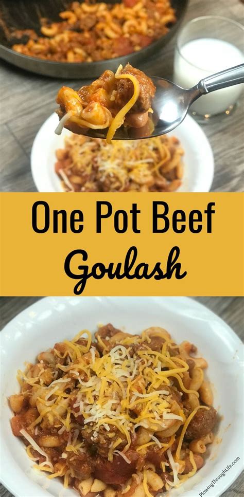 Serve with some paleo ketchup and mustard, or alongside tomato and spinach. One Pot Beef Goulash - Plowing Through Life | Hamburger recipes easy, Main dish recipes, Beef ...