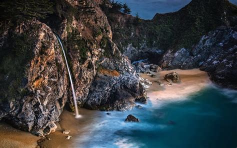 Mcway Fall At Big Sur California Usa California Waterfall Rocks
