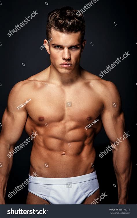 Portrait Awesome Male Model Naked Muscular Stock Photo Shutterstock