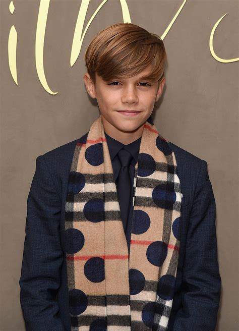 Wie heißt diese frisur von david beckham? Pictured: Romeo Beckham | The Youngest Beckham Boys Look ...