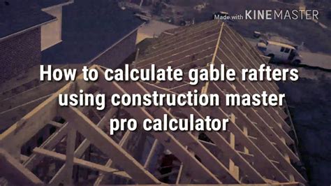 Calculate Roof Rafters For Framing Using Calculator Youtube