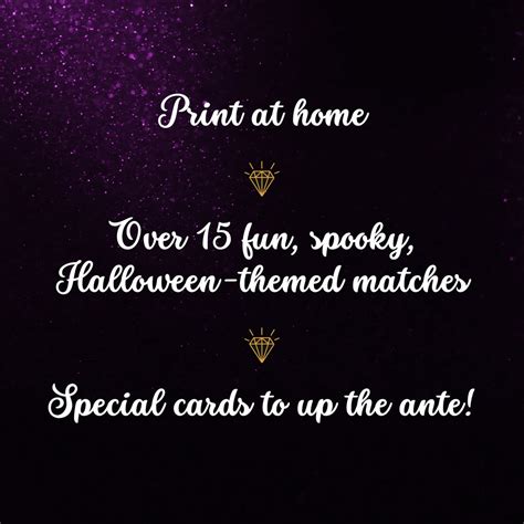 Halloween Matching Game Printable Halloween Party Game Etsy