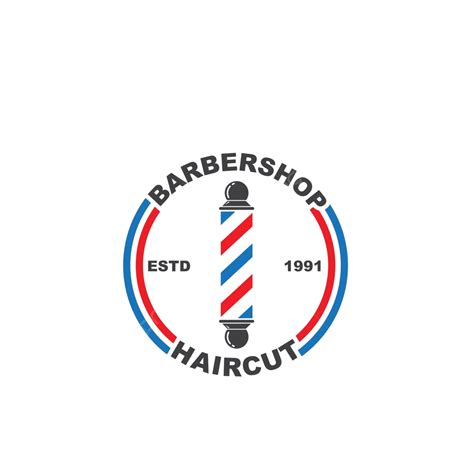 Barbería Icono Logo Vector Icono Insignia Cuidado Barba Vector Png