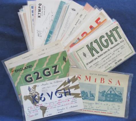 Lot Of 70 Vintage 1950s 60s Qsl Radio Cards Postcards Us And Foreign 850 Picclick