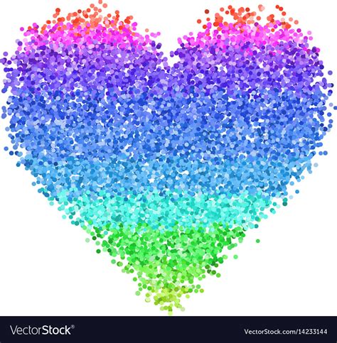 Colorful Glitter Heart Royalty Free Vector Image