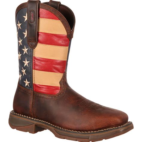 11 Rebel By Durango Flag Boots Mens Steel Toe Work Western Style