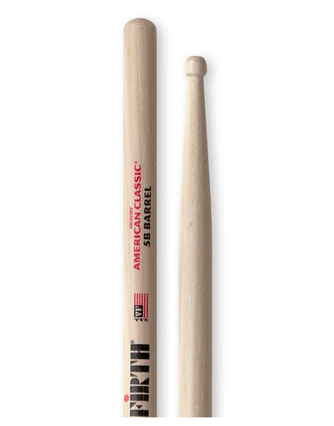 Home drumsticks, mallets, and brushes drumsticks for drum set, marching, concert drums vic firth. Vic Firth 5B Barrel Tip Drumstick - VIC FIRTH