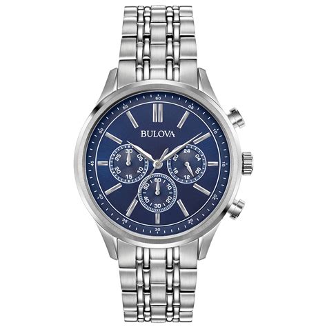 Bulova Mens Stainless Steel Chronograph Watch