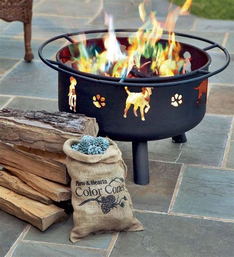 A fire pit creates a center point where the quality of time spent together with friends and choose from standard sized firepits, or let your imagination run wild and we will create a custom firepit to your specifications. plow & hearth fireplace color changing pine cones wood ...