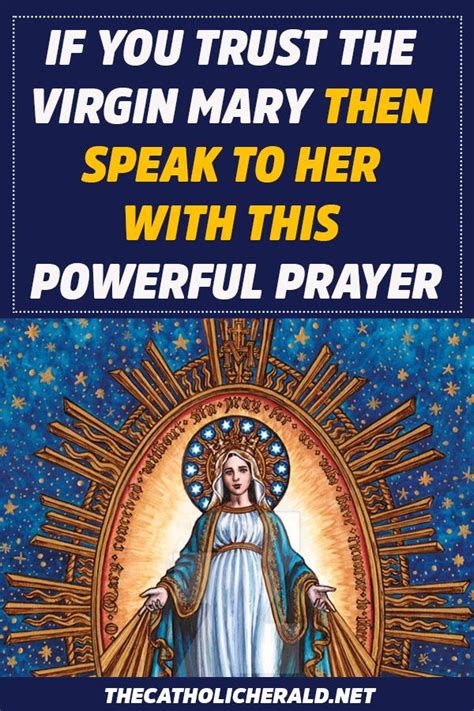 If You Trust The Virgin Mary As A Catholic Talk To Her With This Powerful Prayer For A Special