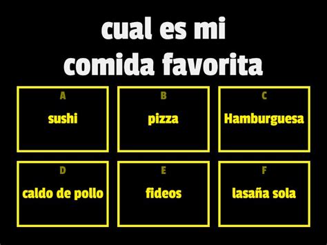 Mis Comida Favorita Quiz