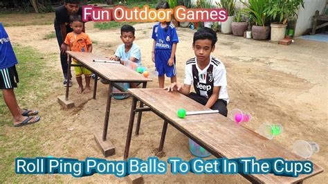 Roll Ping Pong Balls To Get In The Cups Fun Outdoor Game Fun Team Building Game Youtube