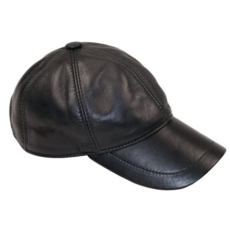 Genuine Leather Baseball Cap Precurved Snapback 3 Colours Etsy