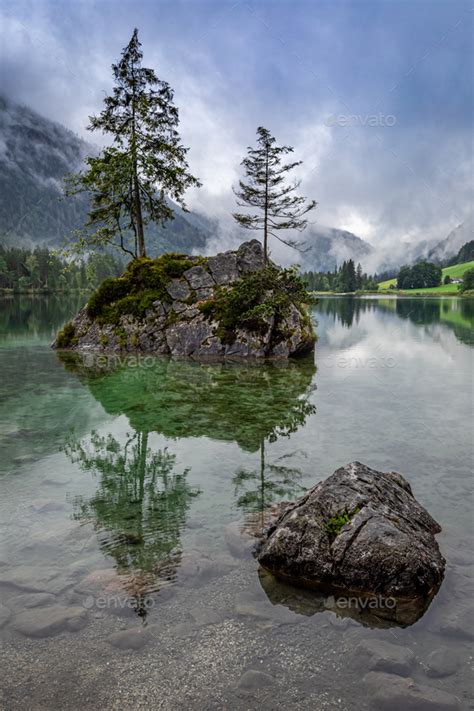 Berchtesgaden National Park And Mountain Lake Hintersee In Germany