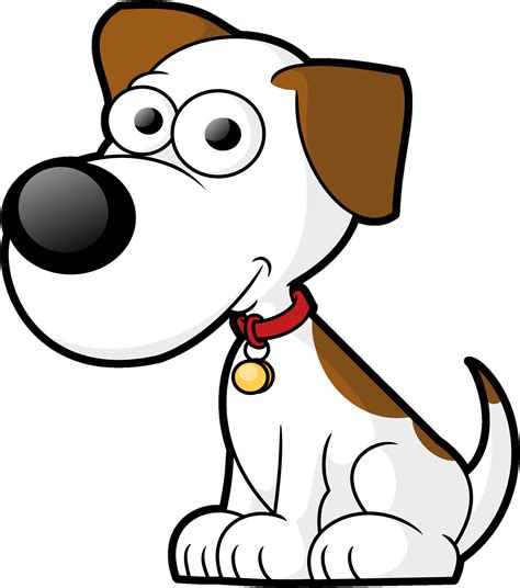 Cartoon Cute Dog In Red Collar With Medal Free Image Download
