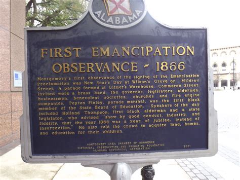 Historic Markerr Historical Marker Emancipation Proclamation