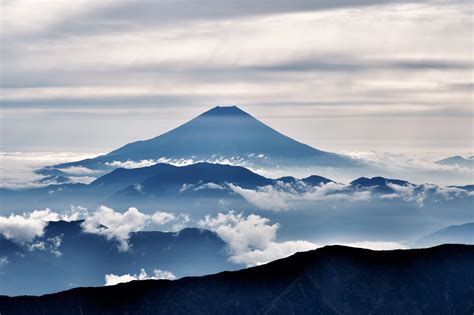 Mount Fuji Landscape Clouds Wallpaperhd Nature Wallpapers4k