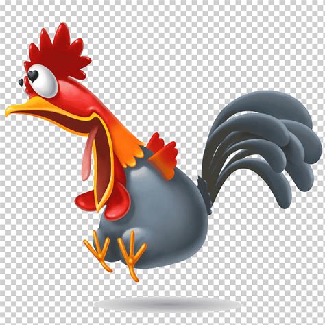 Ilustración de gallo rojo y gris gallo gallo ver el gallo gallina