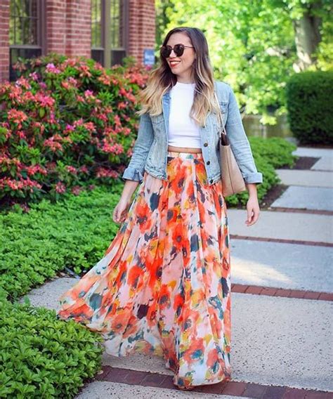 Long Skirt Outfits For Summer Long Skirt And Top Casual Skirt Outfits