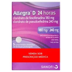 Allegra D 24h 180 240mg Caixa Com 5 Comprimidos Revestidos Cosmed