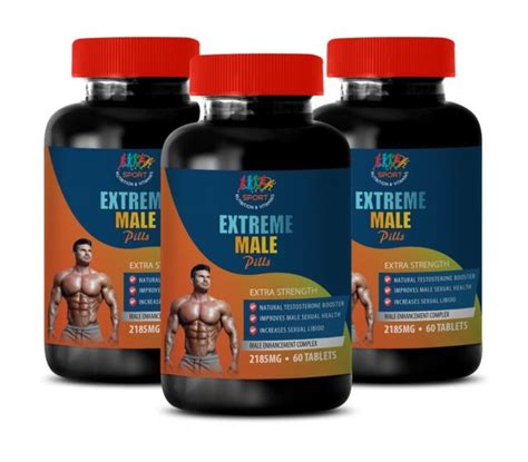 Sexual Health Vitamins Extreme Male Pills 3 Bottles Premium Herbal