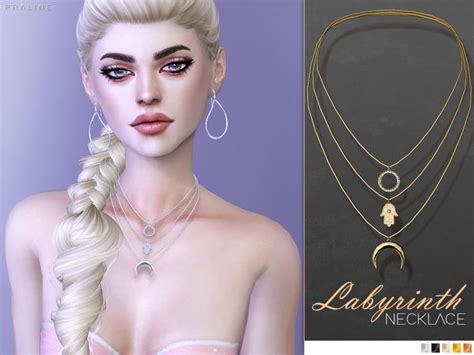 Pralinesims Labyrinth Necklace Sims 4 Sims 4 Piercings Sims