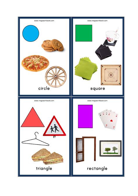 Shapes Flashcards Learn Shapes With Examples Basic 2d Shapes For