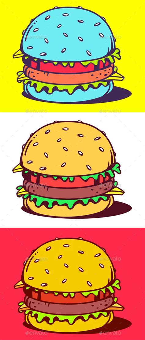 Classic Burger Classic Burger Line Art Design