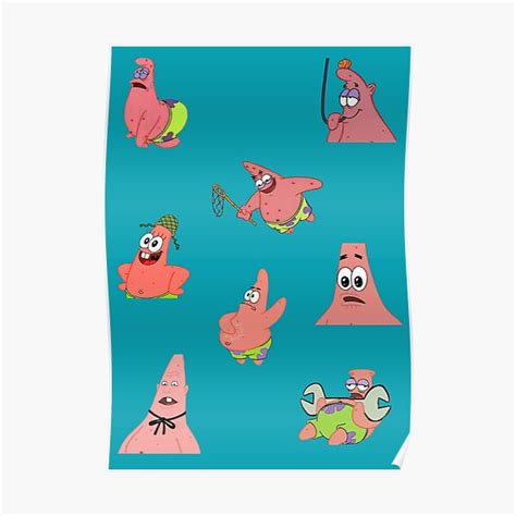 Patrick Star Memes Poster For Sale By Madebyyaz Redbubble