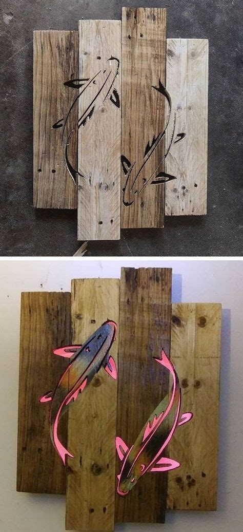 Pallet Glowing Fish Wall Art Pallet Projects Furniture Diy Pallet