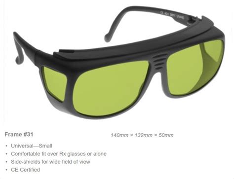 Nd Yag 950 1080nm Od 7 Vlt 58 Ce Certified Yg3 Laser Safety Glasses Safety Glasses X Ray