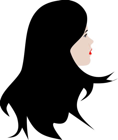 Free Hair Silhouette Free Vector Download Free Hair Silhouette Free