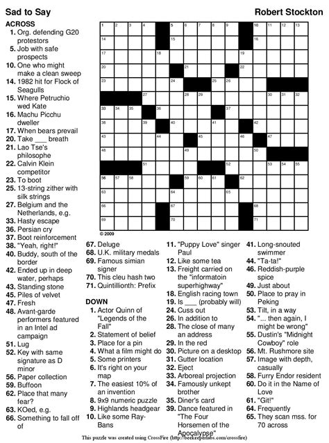 But in the back of the mind everyone agrees that free printable crossword puzzles have much more benefits than a computer game. 7 Very Easy Crossword Puzzles in 2020 | Free printable crossword puzzles, Printable crossword ...
