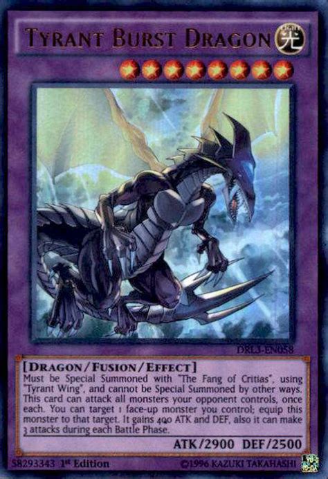 Yugioh Dragons Of Legend Unleashed Single Card Ultra Rare Tyrant Burst