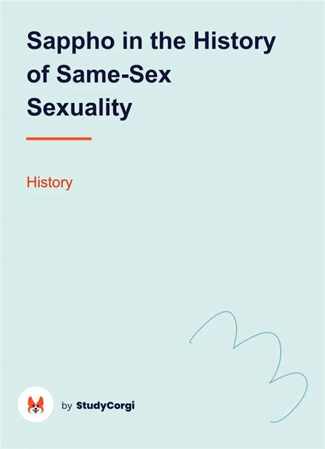 Sappho In The History Of Same Sex Sexuality Free Essay Example