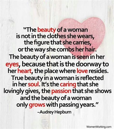 True Beauty Of A Woman Is Reflected In Her Soul Inspirational Words