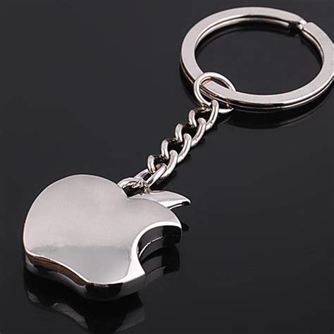 New Arrival Novelty Apple Keychains Metal Creative Ts Pendant