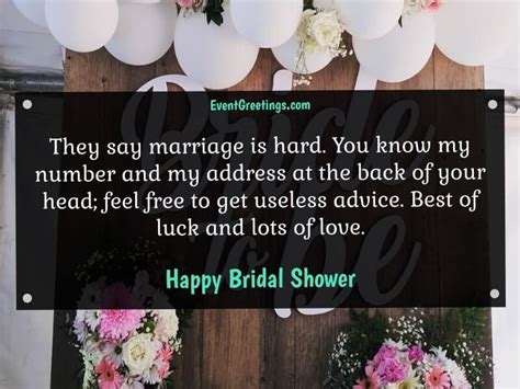 50 Sweet Bridal Shower Wishes And Messages Events Greetings