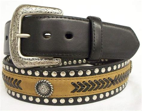 G Bar D Mens Gd Concho Leather Belt 5710500 011 At Amazon Mens