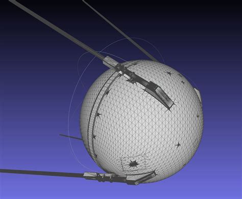 Sputnik Satellite 3D-Printable Detailed Scale