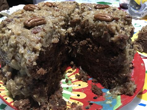 This homemade cake features layers of moist chocolate cake and a coconut pecan frosting. german chocolate cake southern living