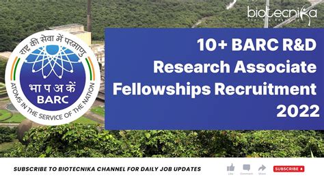 10 Barc Randd Research Associate Fellowships Recruitment 2022 Youtube