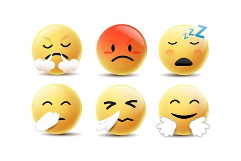 Emoji Icon Design With Smile Angry Happy And Another Face Emotion