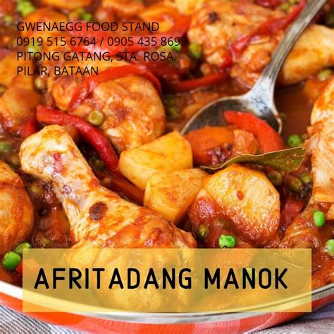 Afritadang Manok Now Serving At Gwenaegg Food Stand Ulam Pinoy Na