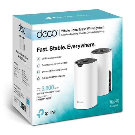 Tp Link Deco S4 Ac1200 2 Pack Whole Home Mesh Wifi System With 3800