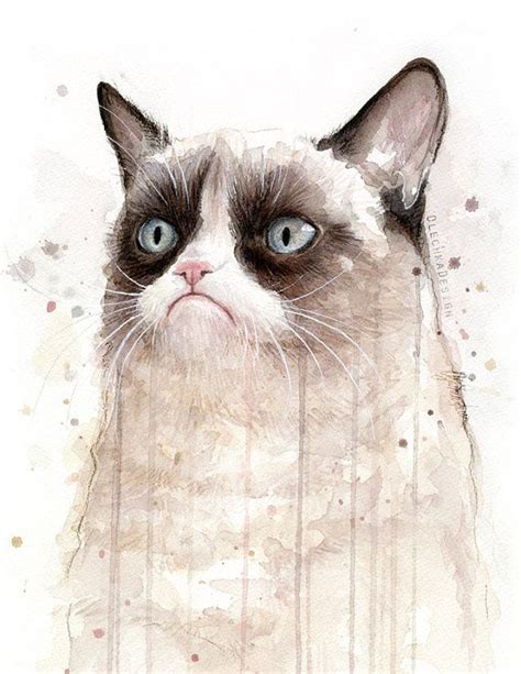 Grumpy Cat Painting Meme Luisa Rowe