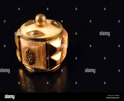 Ancient Box To Guard Small Things Done In Bronze Stock Photo Alamy