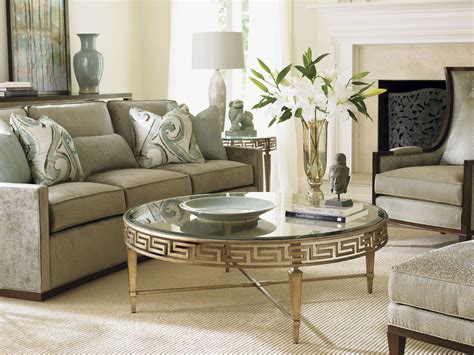 Living Room Fascinating Modern Round Glass Coffee Table With Unique Frame Also Simple  Table