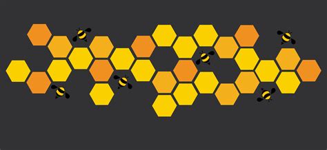Hexagon Bee Hive Design Art And Space Background 532952 Vector Art At